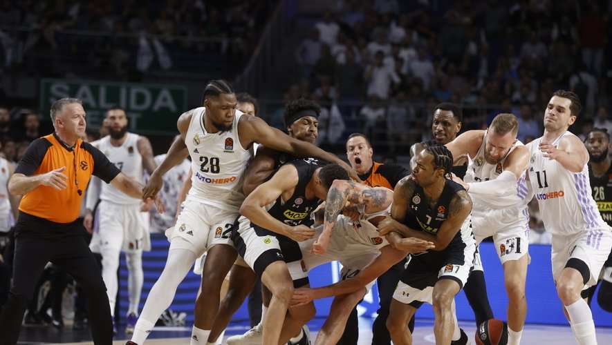 Real Madrid Partizan Belgrade Bagarre